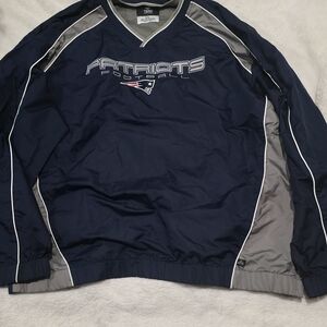 NFL Patriots Navy and Gray Windbreaker